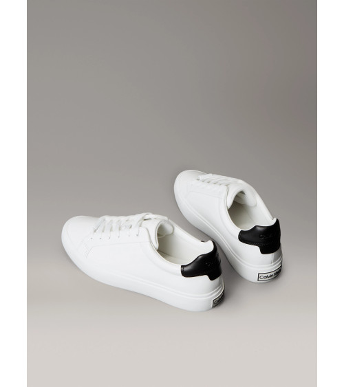 Calvin Klein White Lace-Up Sneakers for Stylish Comfort